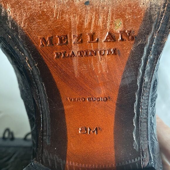MEZLAN Platinum Crocodile Leather Oxford Kingman Dress Shoes US Mens 8 M main image 15